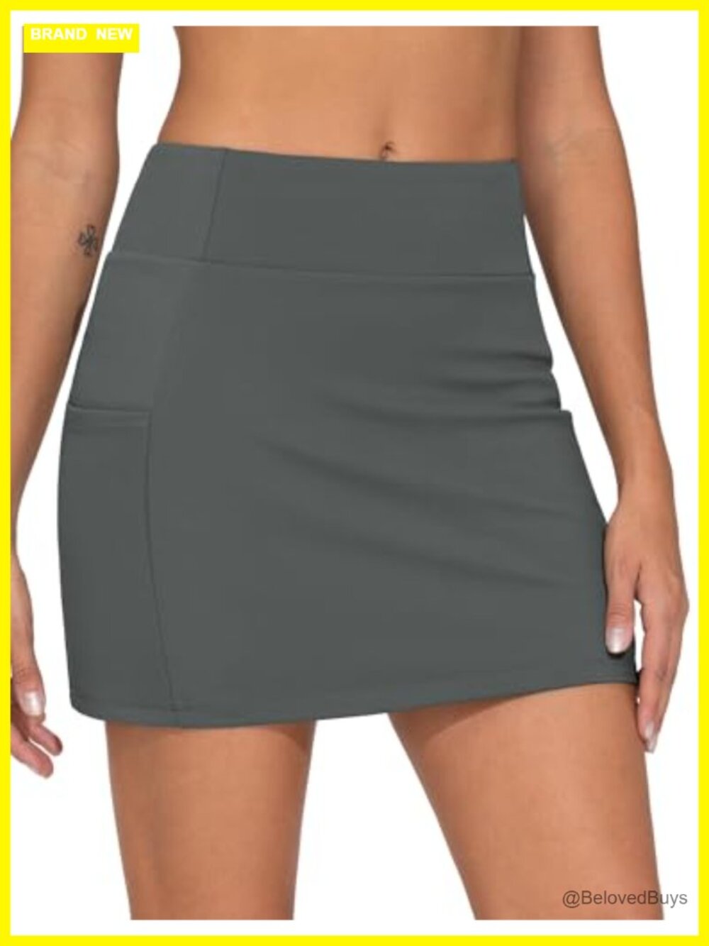 Women's High Waist Golf Skorts with Built-in Shorts and Pockets